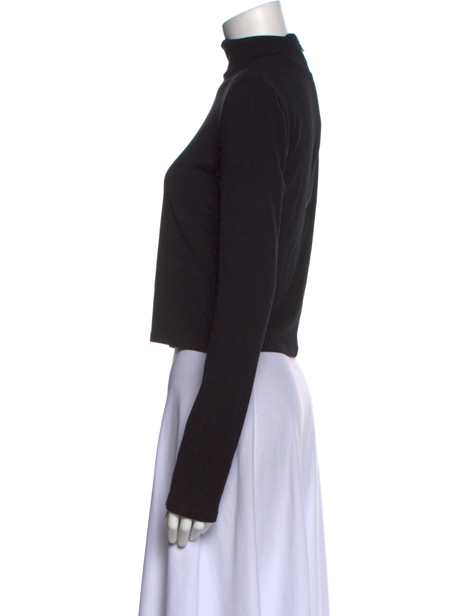 Alice + Olivia Turtleneck Long Sleeve Crop Top