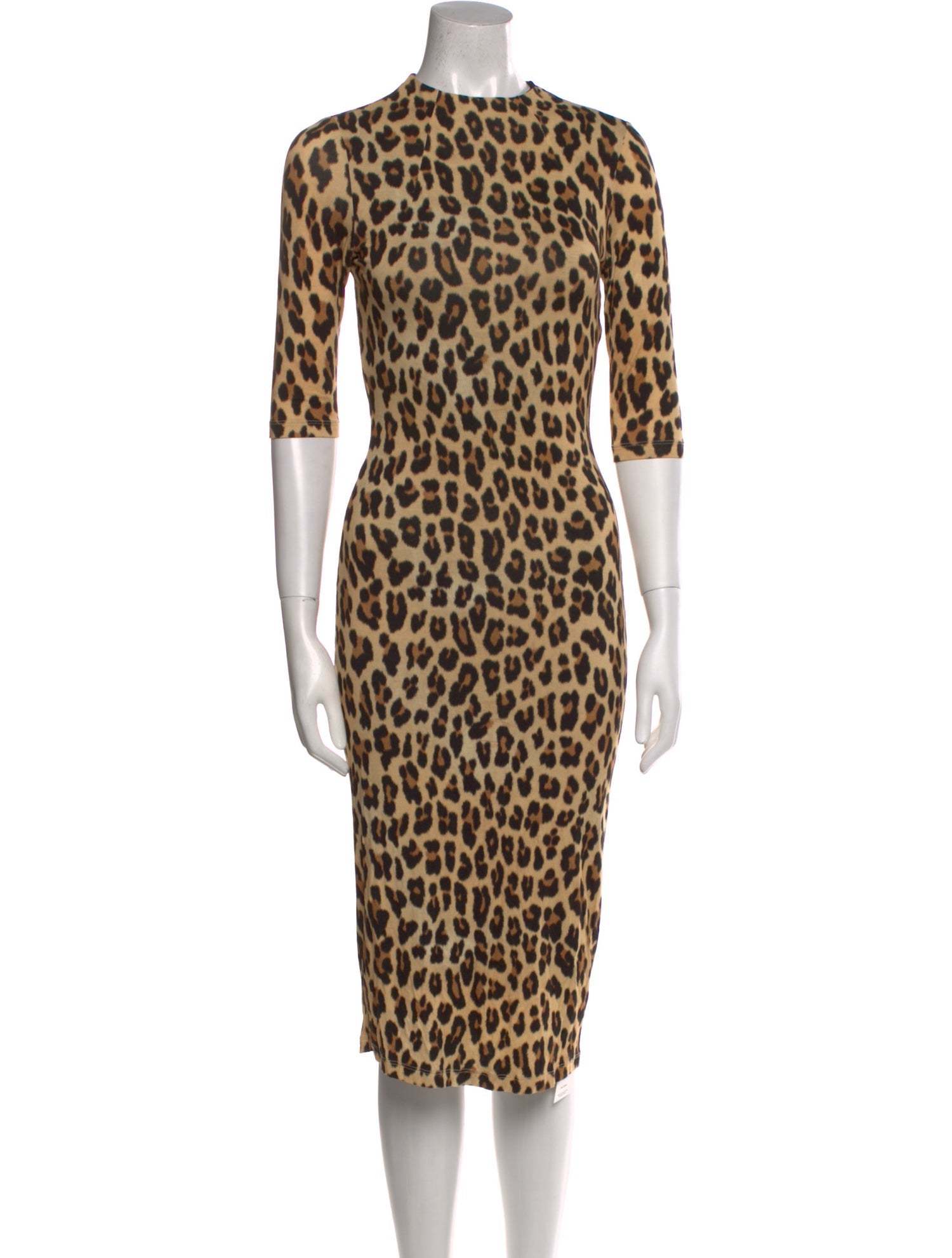 Alice + Olivia Animal Print Midi Length Dress