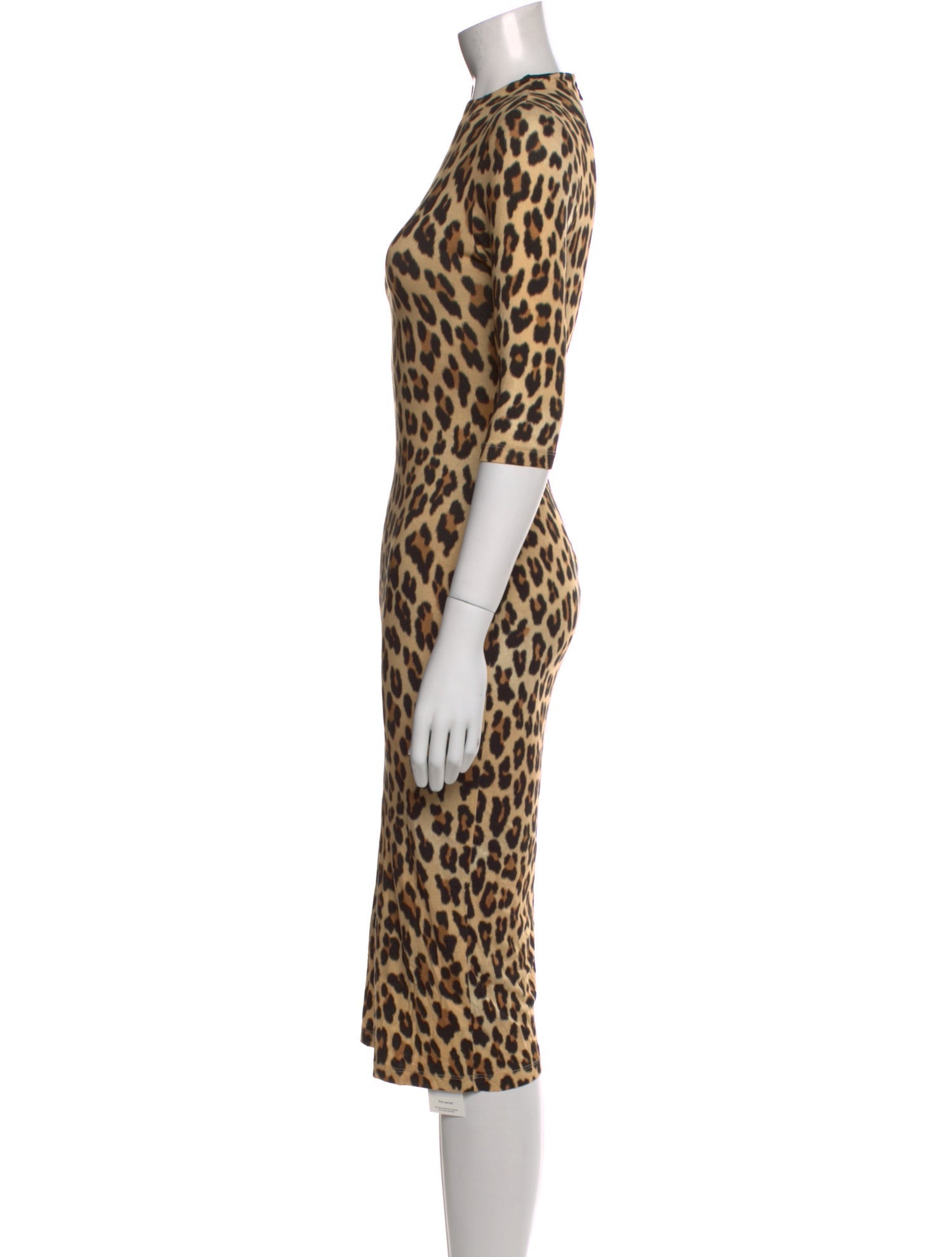 Alice + Olivia Animal Print Midi Length Dress