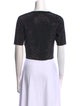 Alice + Olivia Crew Neck Short Sleeve Crop Top