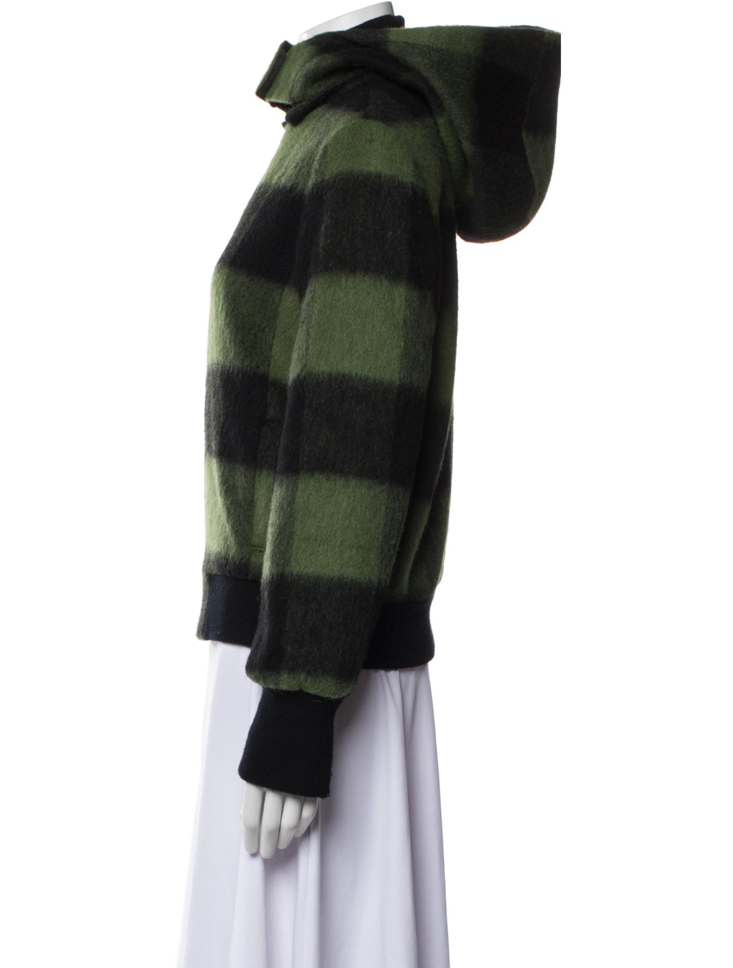 Alice + Olivia Wool Colorblock Pattern Jacket