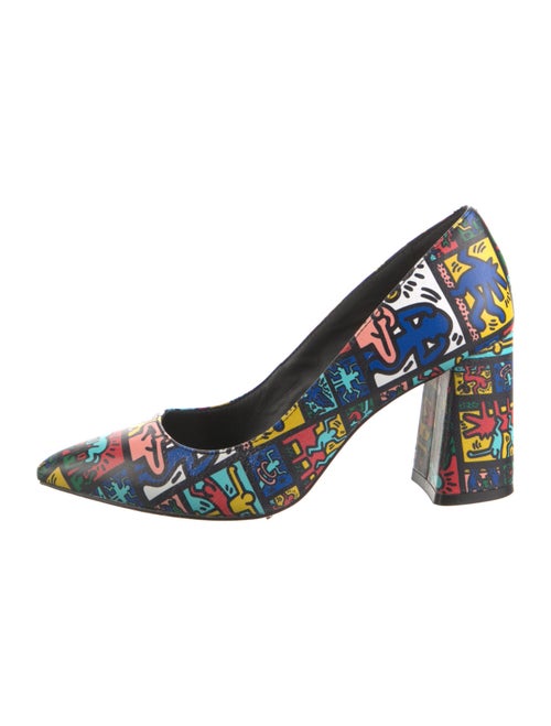 Alice + Olivia Leather Printed Pumps
