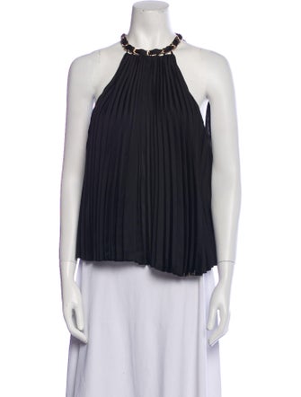 Alice + Olivia Halterneck Sleeveless Blouse