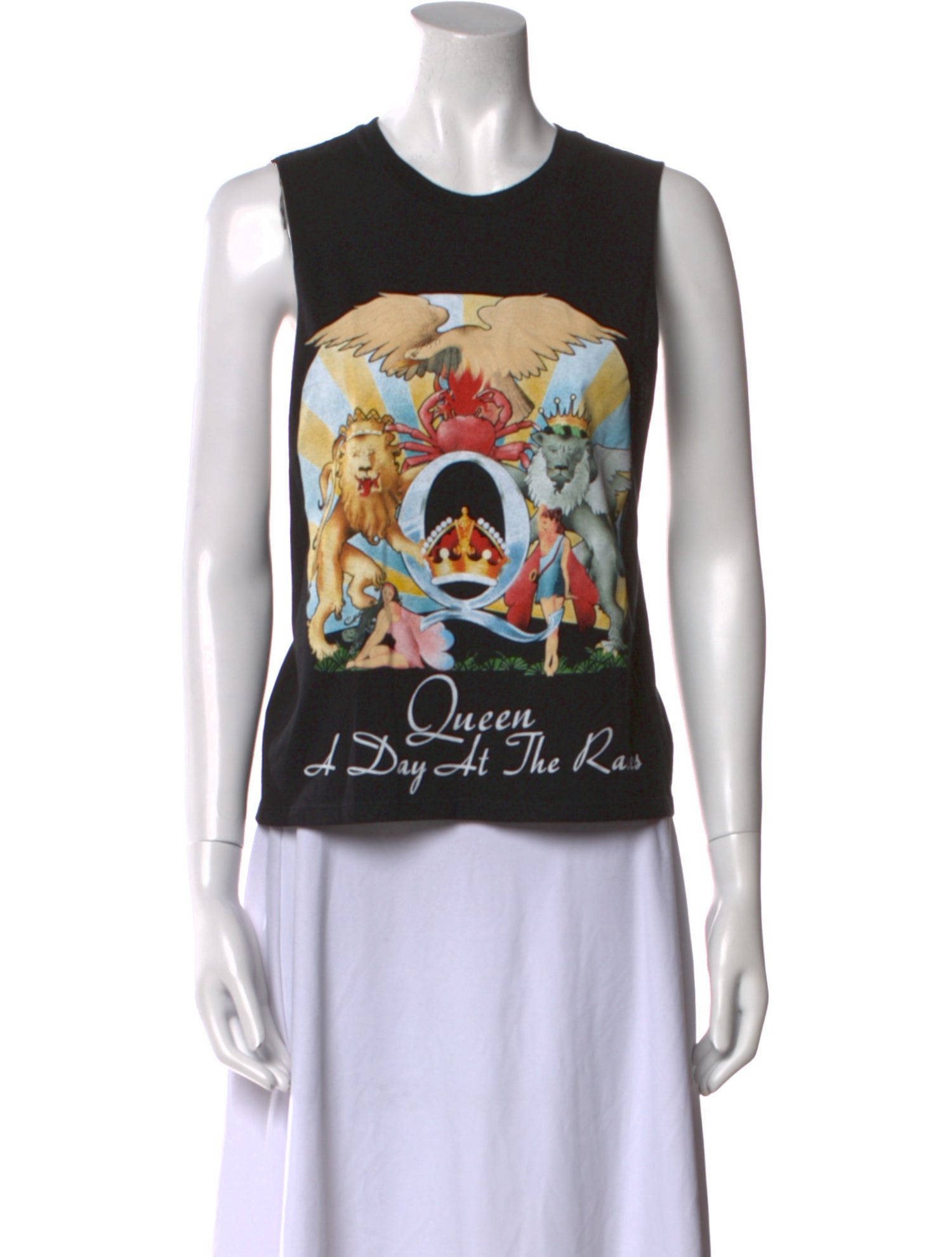 Alice + Olivia Graphic Print Crew Neck Top