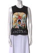 Alice + Olivia Graphic Print Crew Neck Top