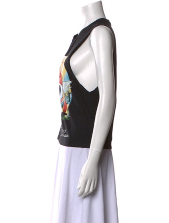 Alice + Olivia Graphic Print Crew Neck Top