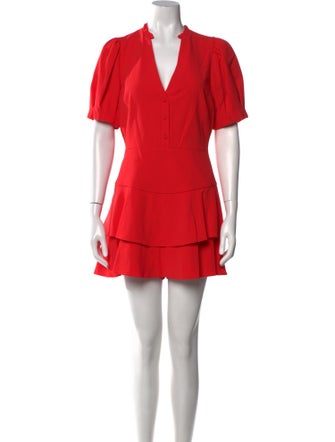Alice + Olivia Plunge Neckline Romper