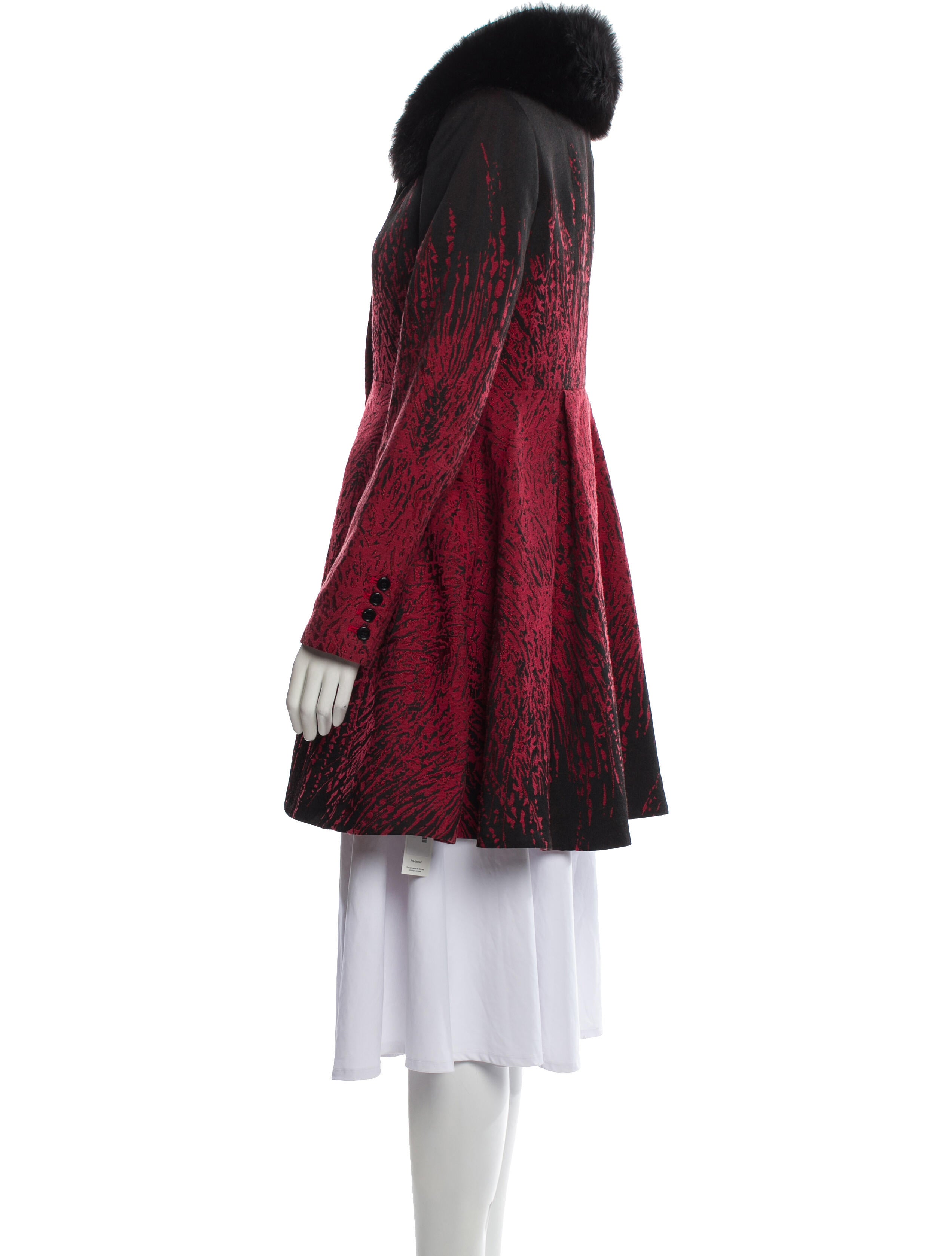 Alice + Olivia Printed Fur Coat