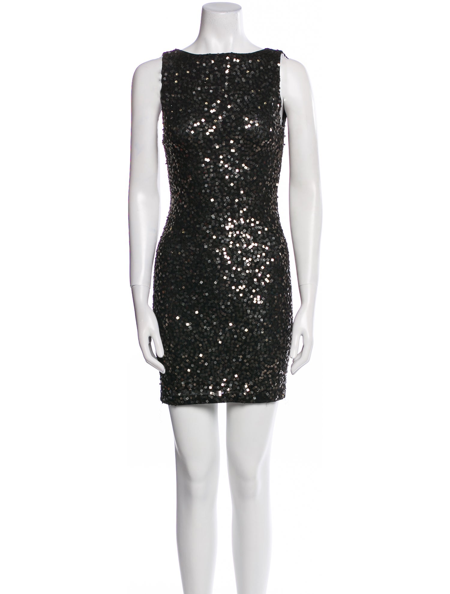 Alice + Olivia Bateau Neckline Mini Dress