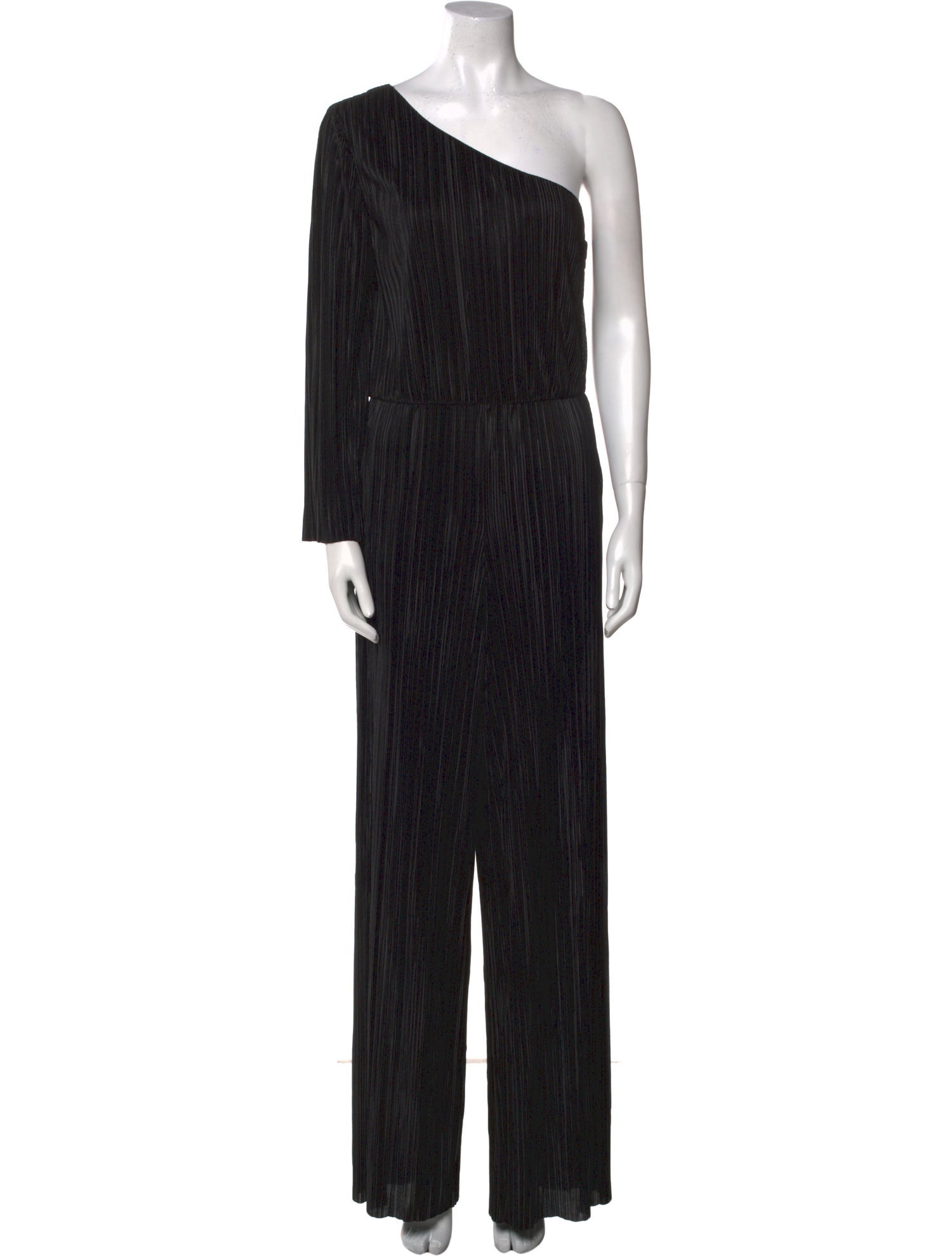 Alice + Olivia Striped One-Shoulder Jumpsuit