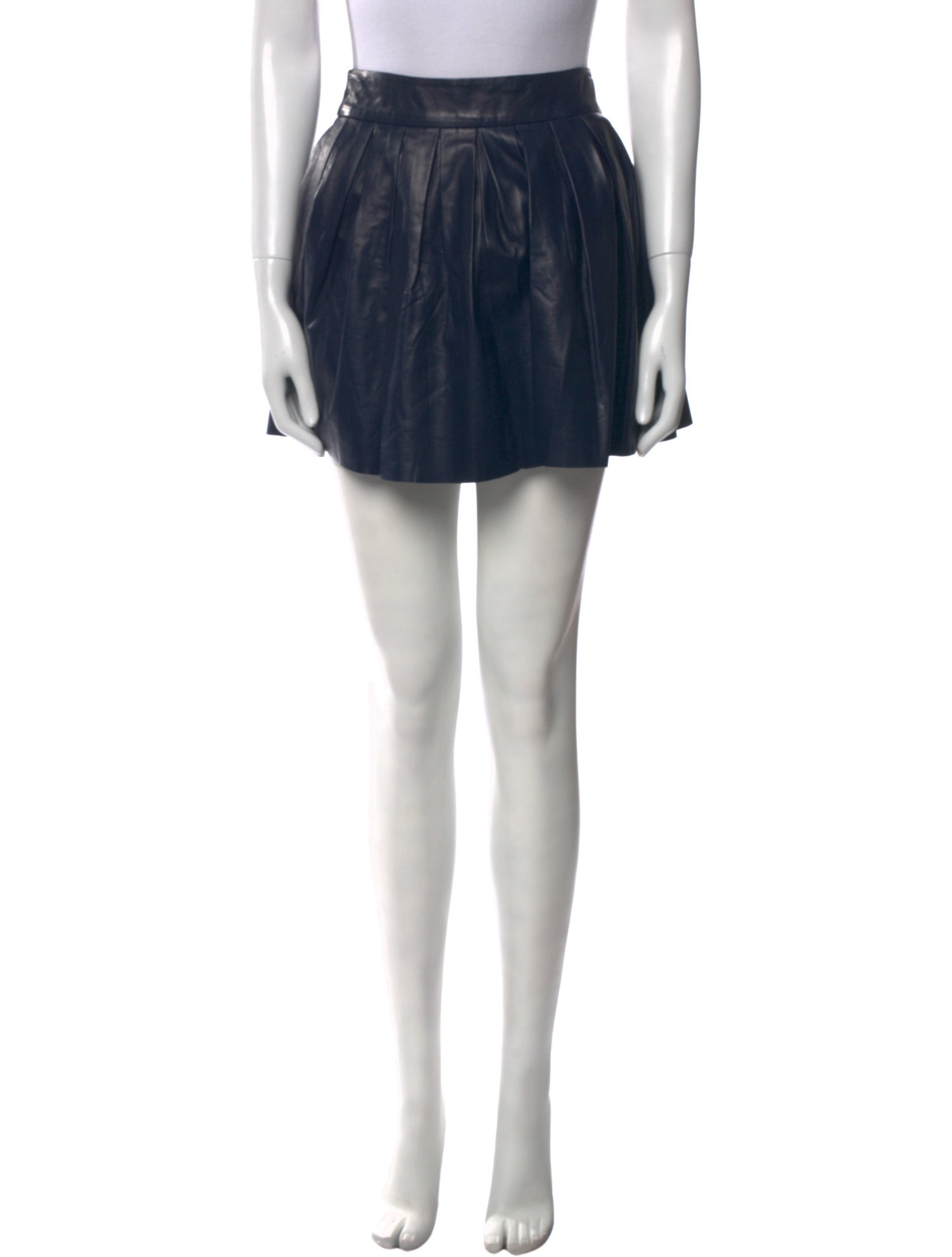 Alice + Olivia Lamb Leather Mini Skirt