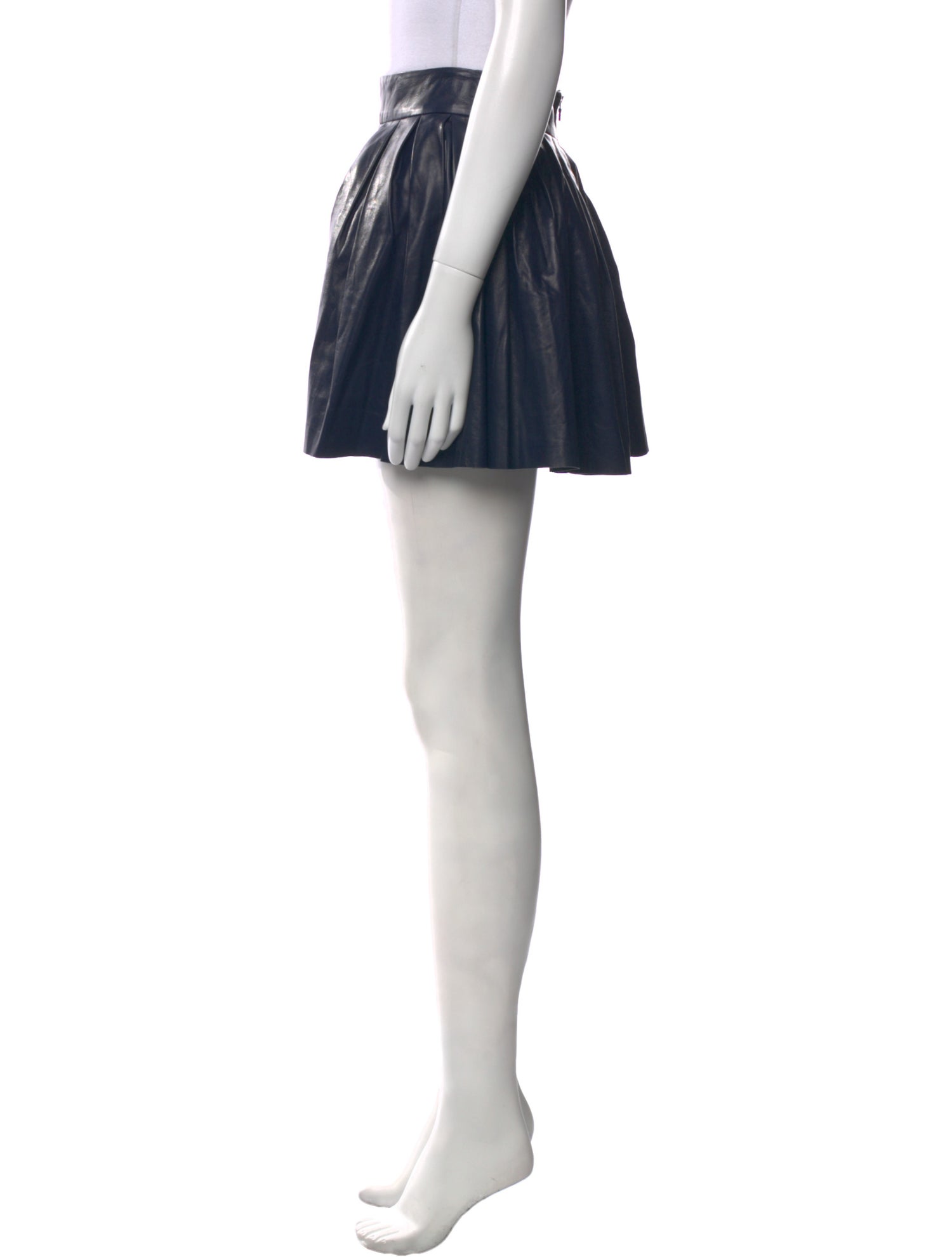 Alice + Olivia Lamb Leather Mini Skirt