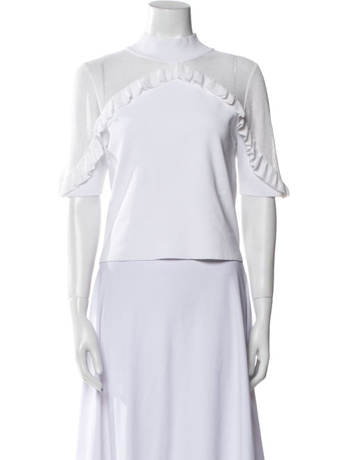 Alice + Olivia Crew Neck Short Sleeve Crop Top