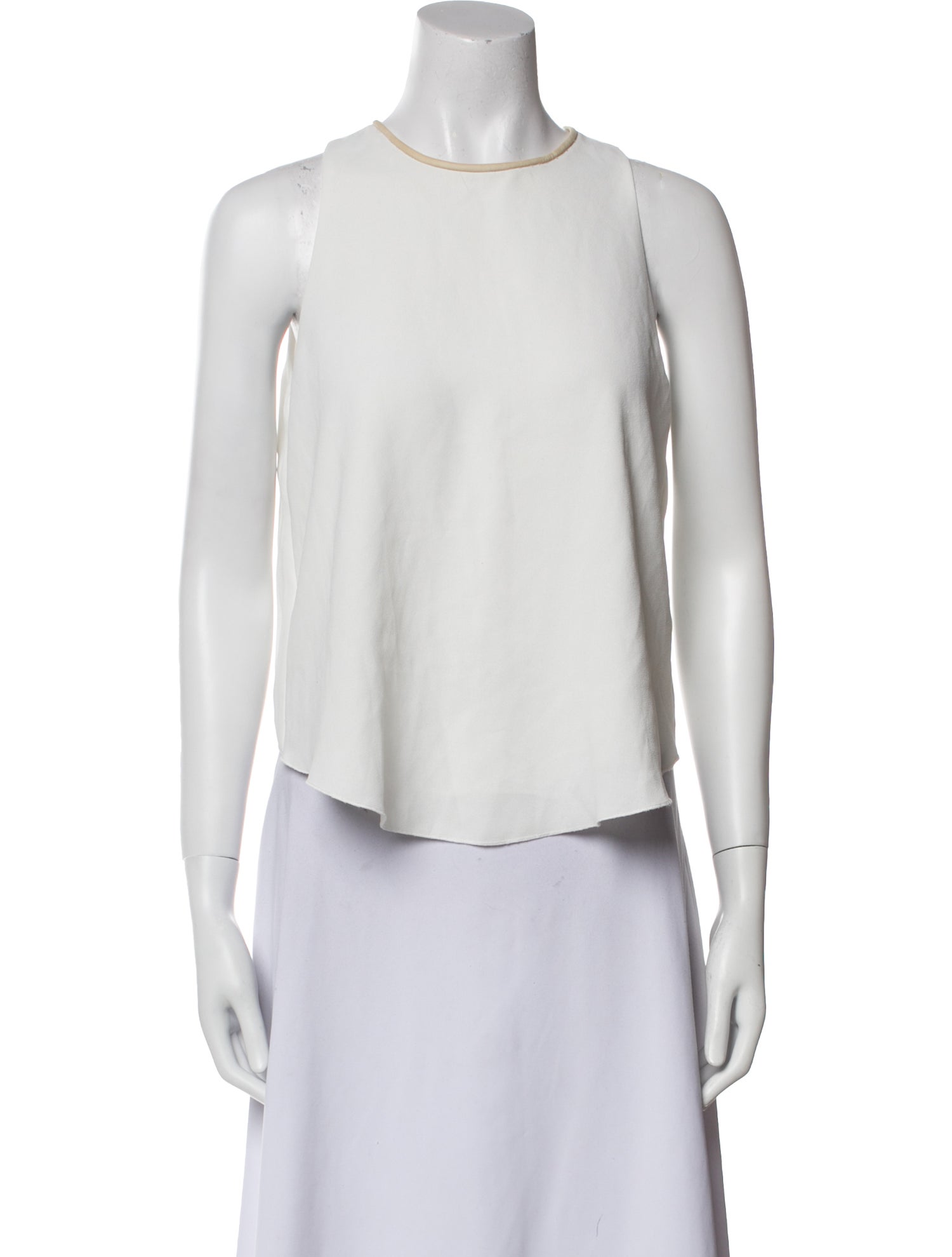 Alice + Olivia Crew Neck Sleeveless Crop Top