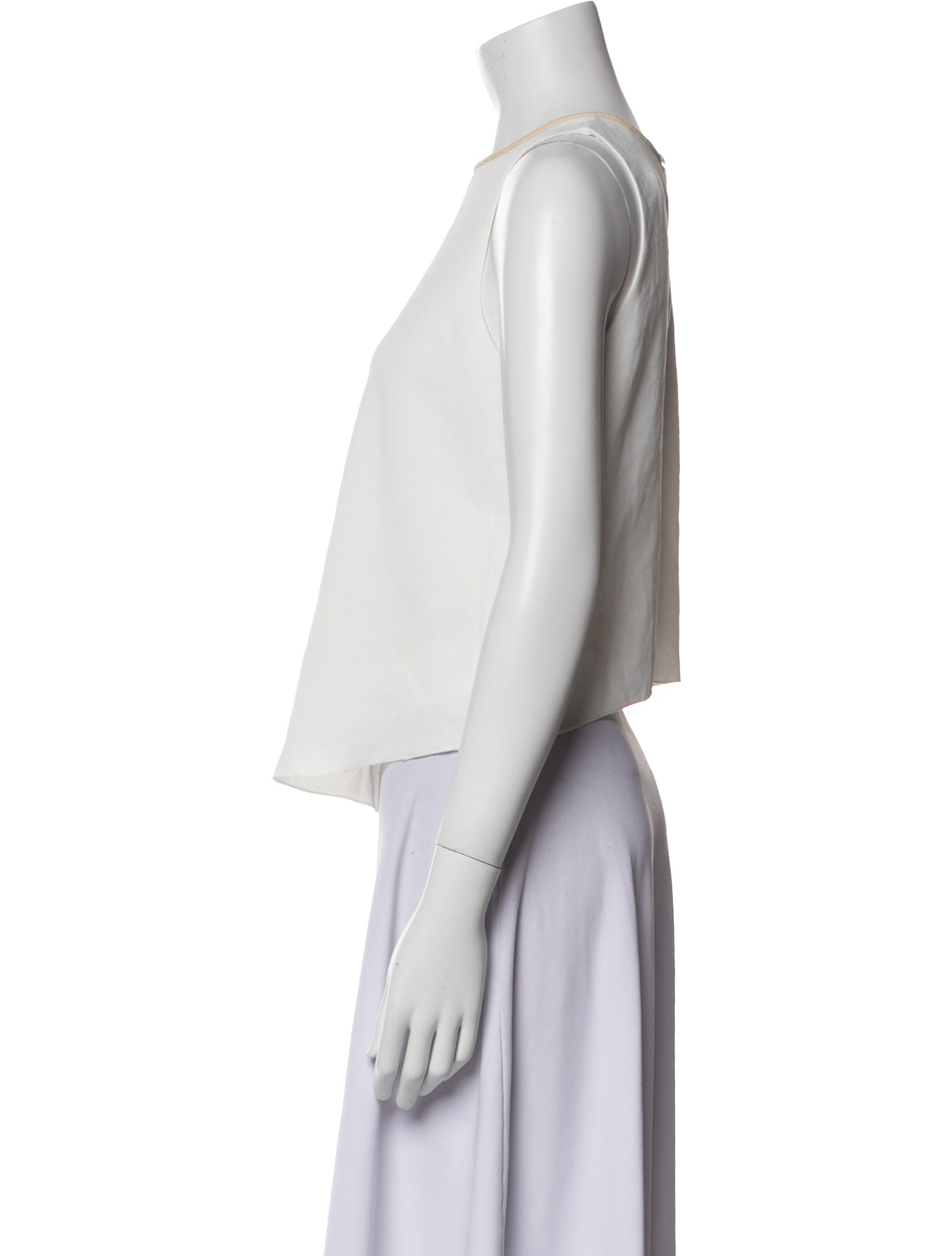 Alice + Olivia Crew Neck Sleeveless Crop Top