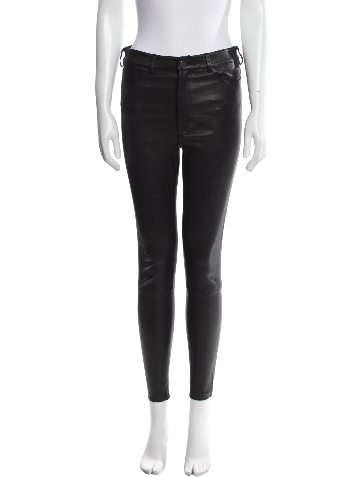 Alice + Olivia Lambskin Skinny Leg Pants