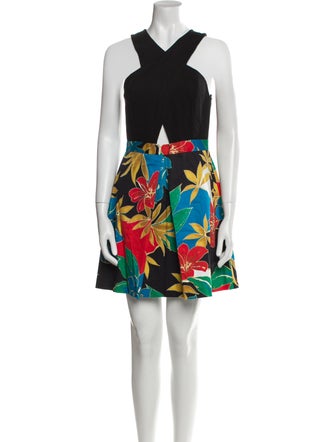 Alice + Olivia Floral Print Mini Dress