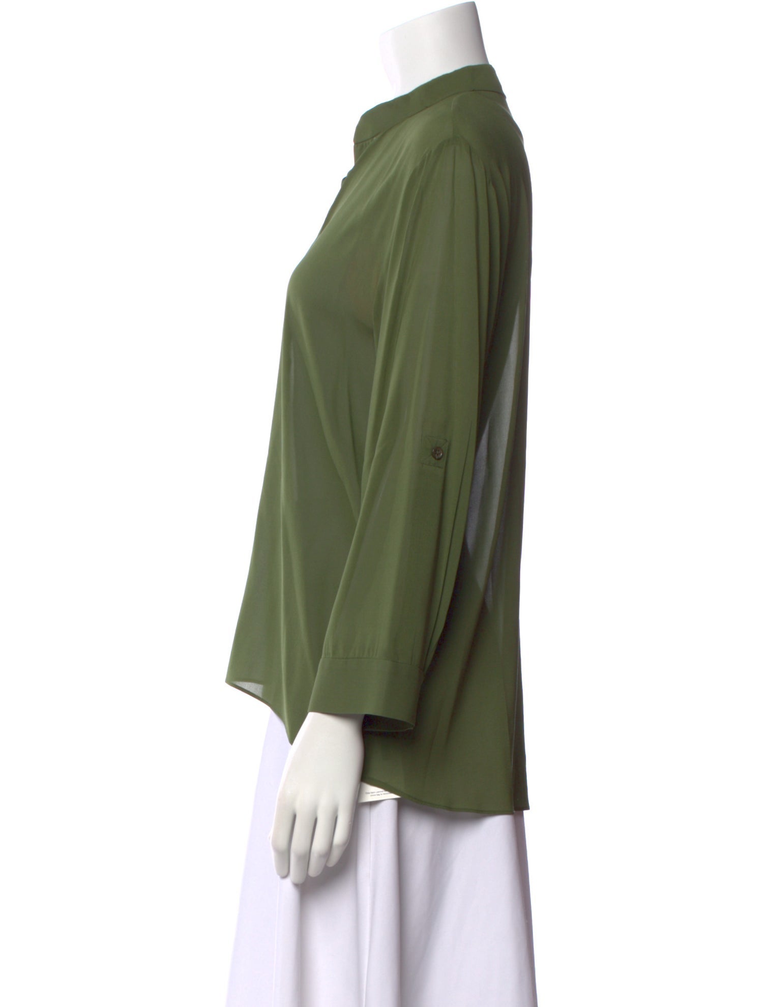 Alice + Olivia Silk V-Neck Blouse