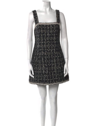 Alice + Olivia Tweed Pattern Mini Dress
