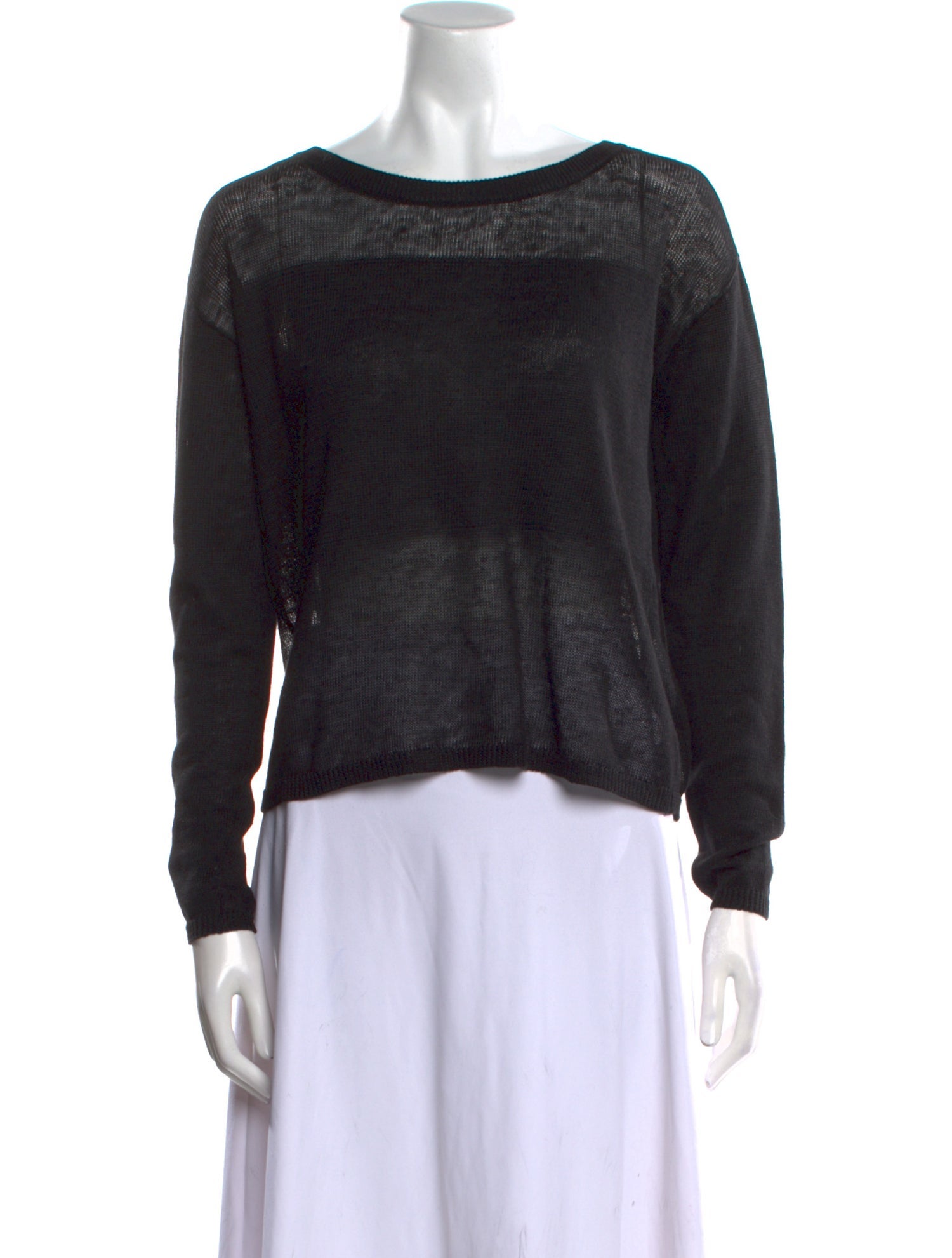 Alice + Olivia Linen Bateau Neckline Sweater
