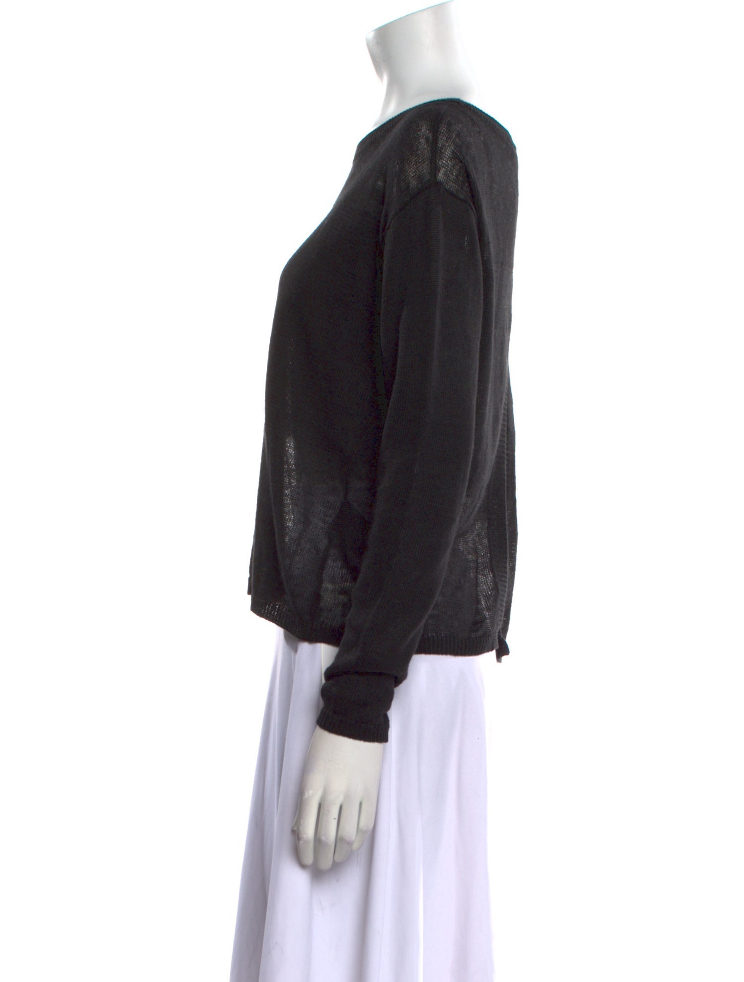 Alice + Olivia Linen Bateau Neckline Sweater