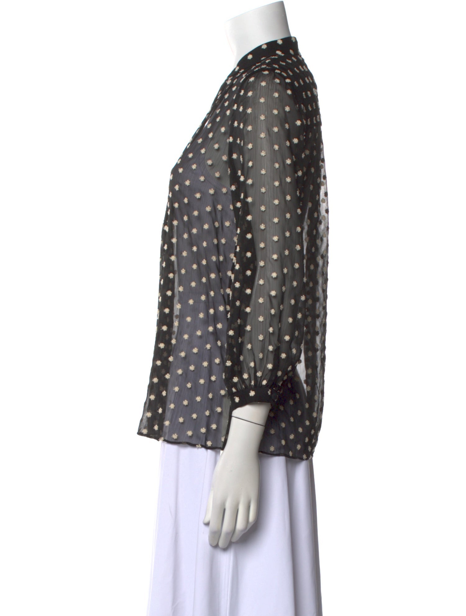 Alice + Olivia Printed V-Neck Blouse