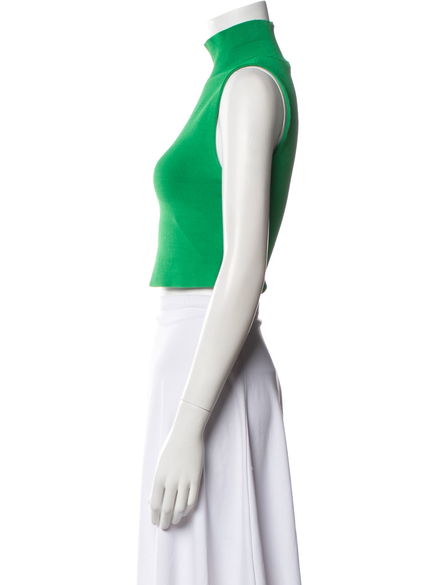 Alice + Olivia Mock Neck Sleeveless Crop Top