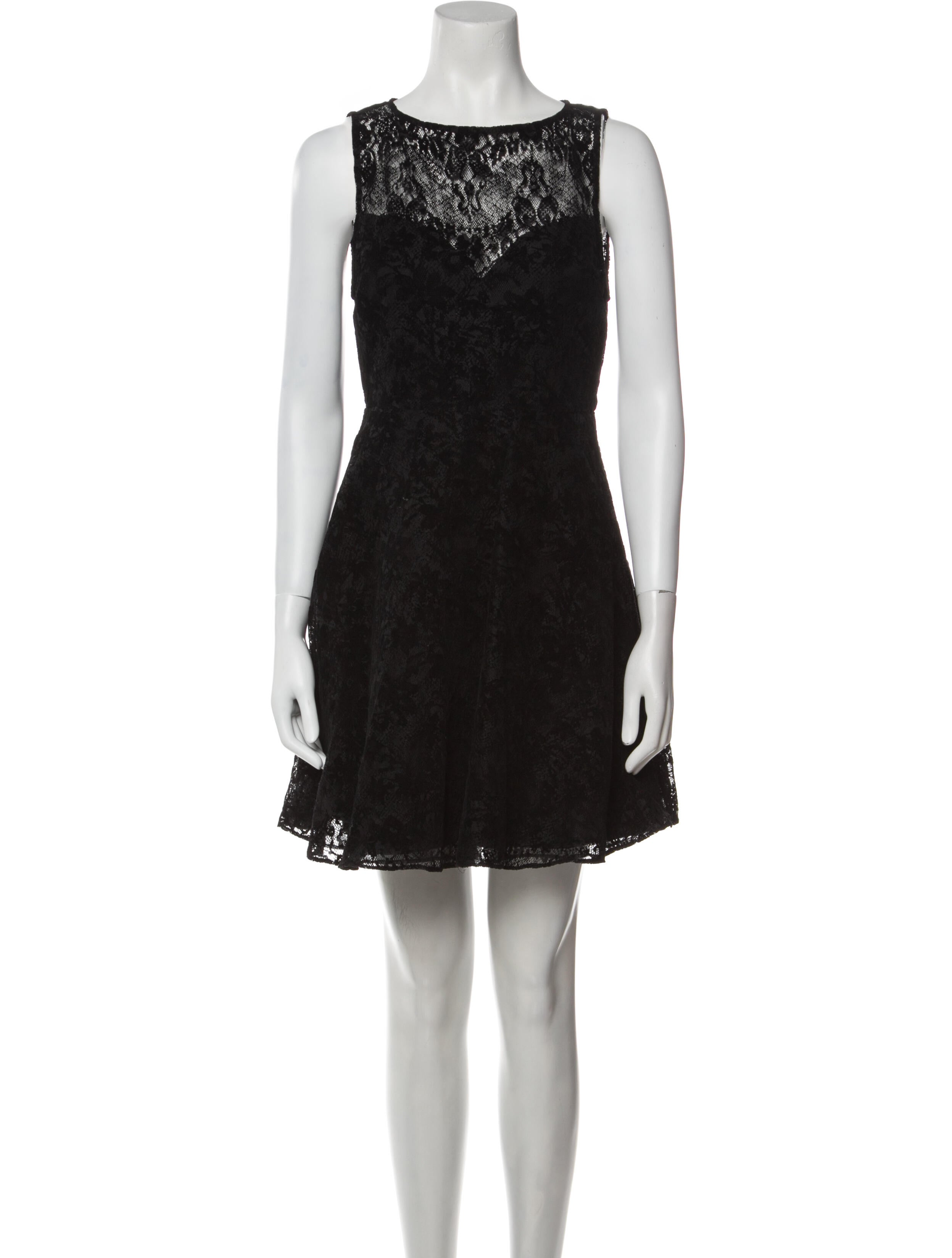 Alice + Olivia Lace Pattern Mini Dress