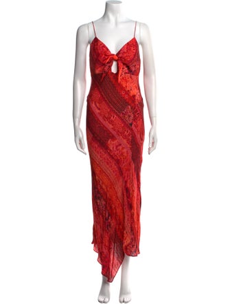 Alice + Olivia Paisley Print Long Dress