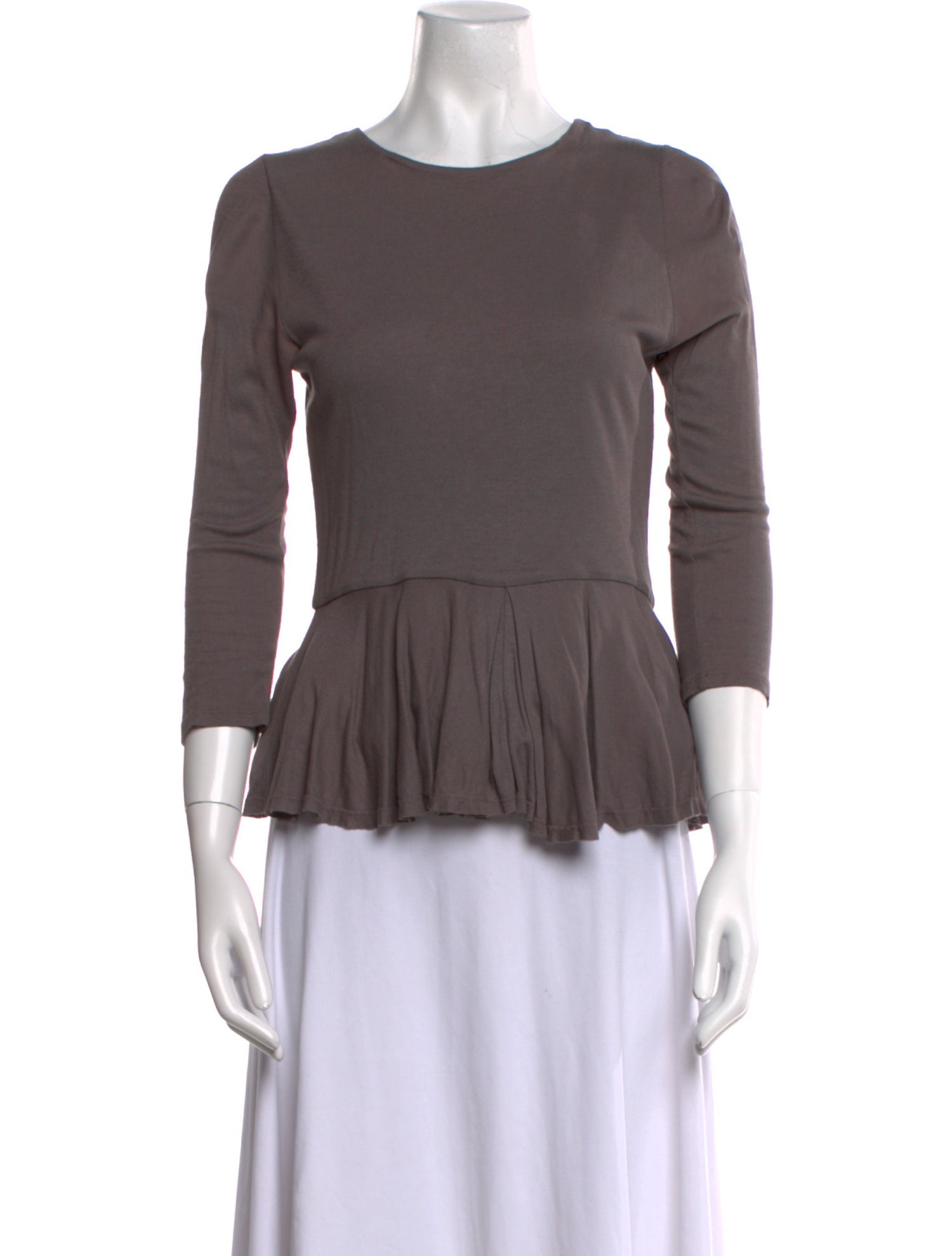 Alice + Olivia Scoop Neck Three-Quarter Sleeve Top