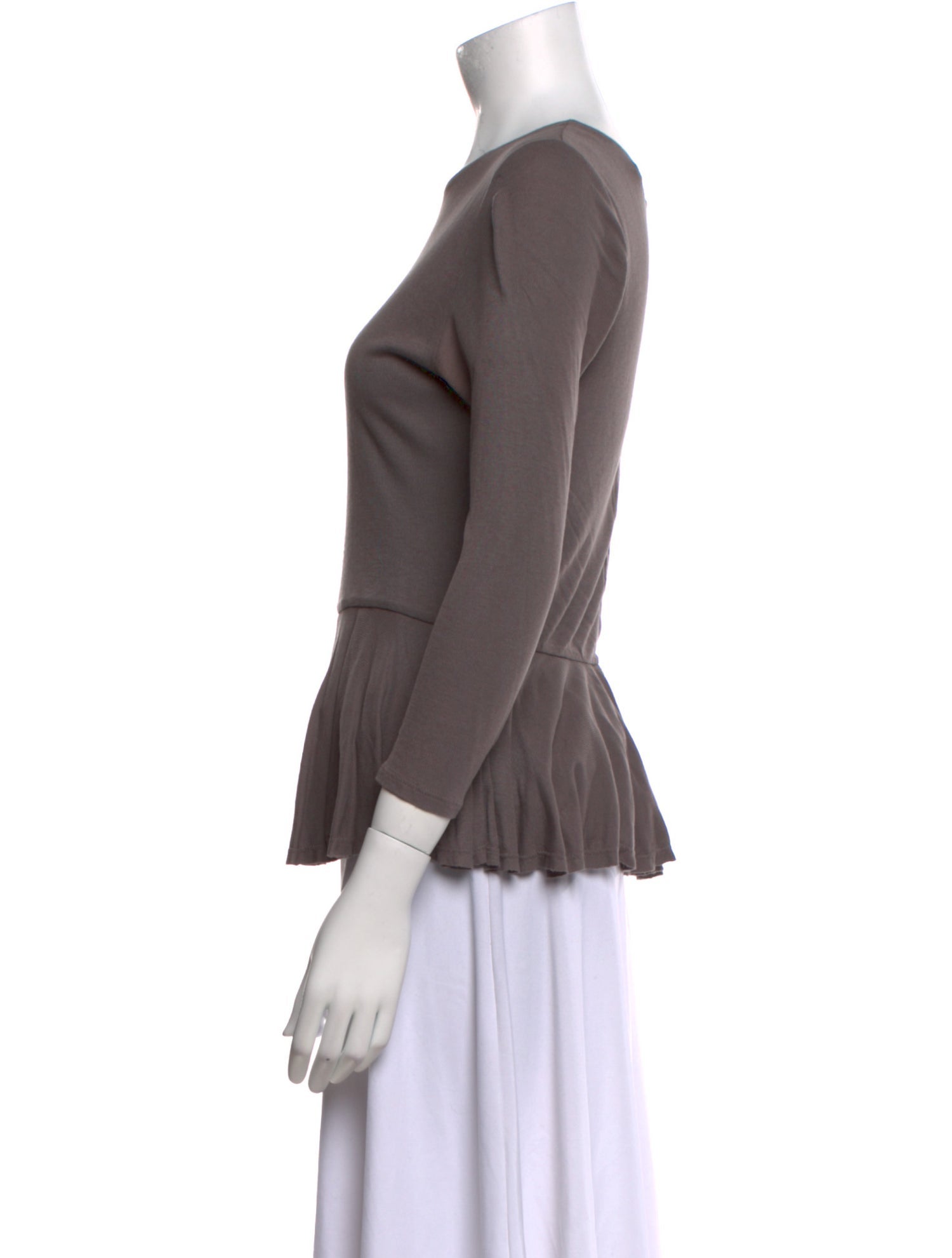 Alice + Olivia Scoop Neck Three-Quarter Sleeve Top