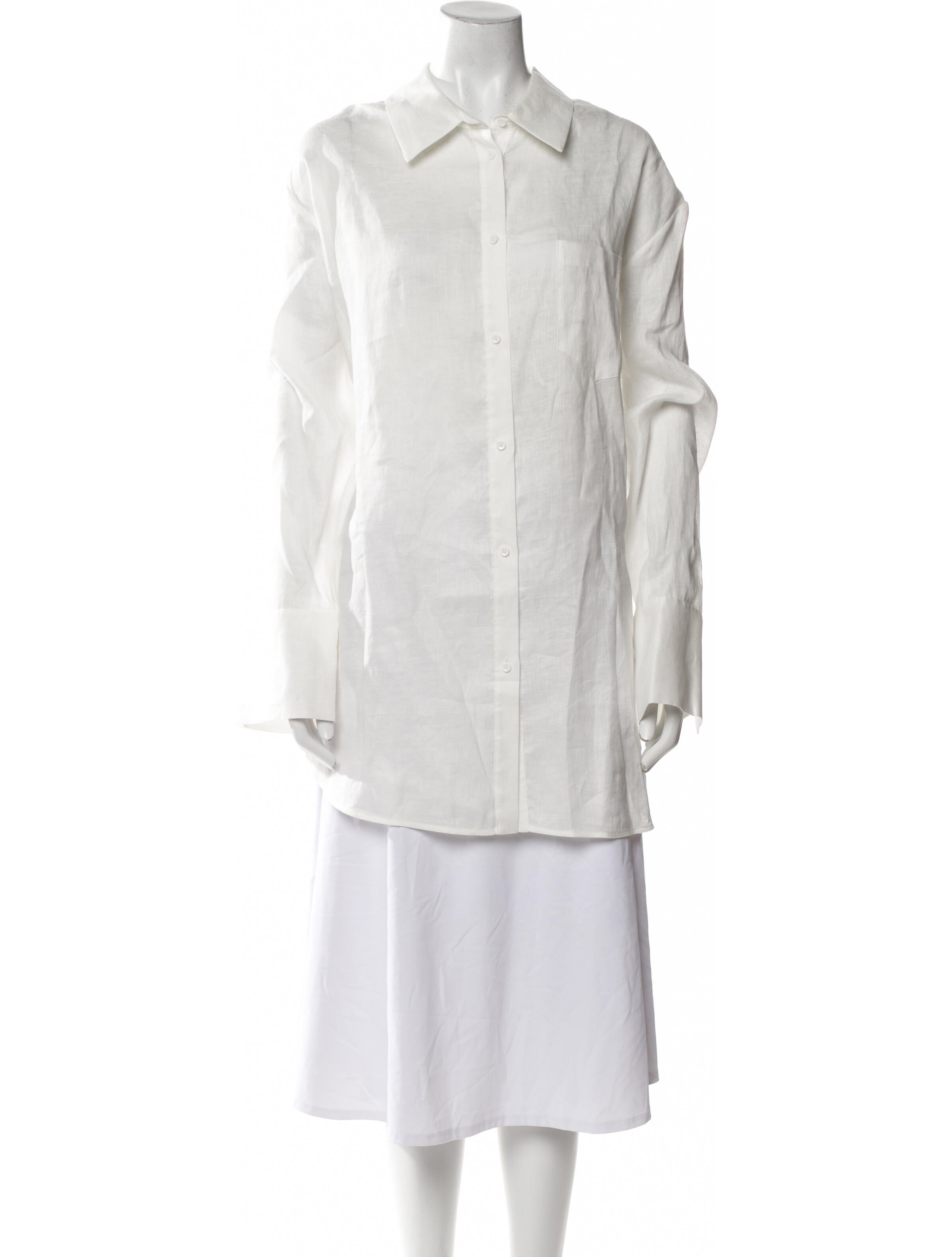 Alice + Olivia Linen Long Sleeve Tunic