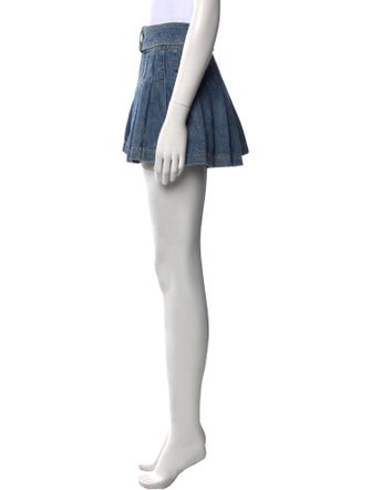 Alice + Olivia Pleated Accents Mini Skirt