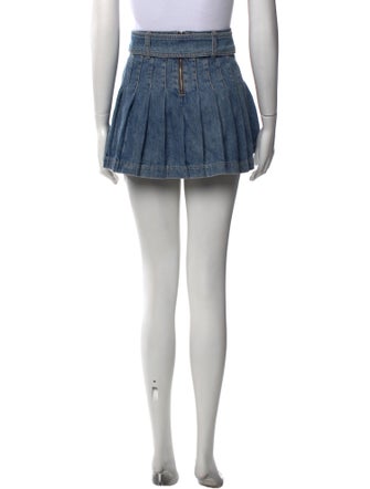 Alice + Olivia Pleated Accents Mini Skirt