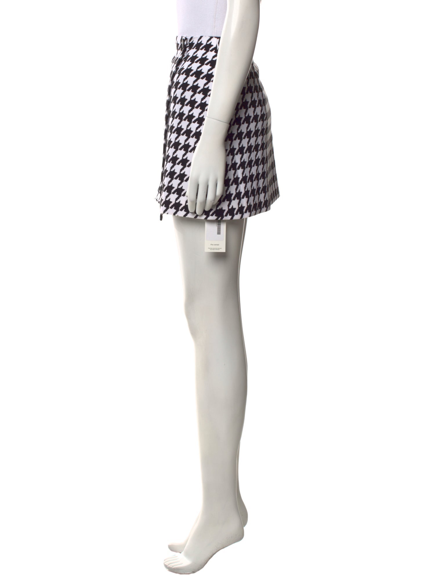 Alice + Olivia Houndstooth Print Mini Skirt