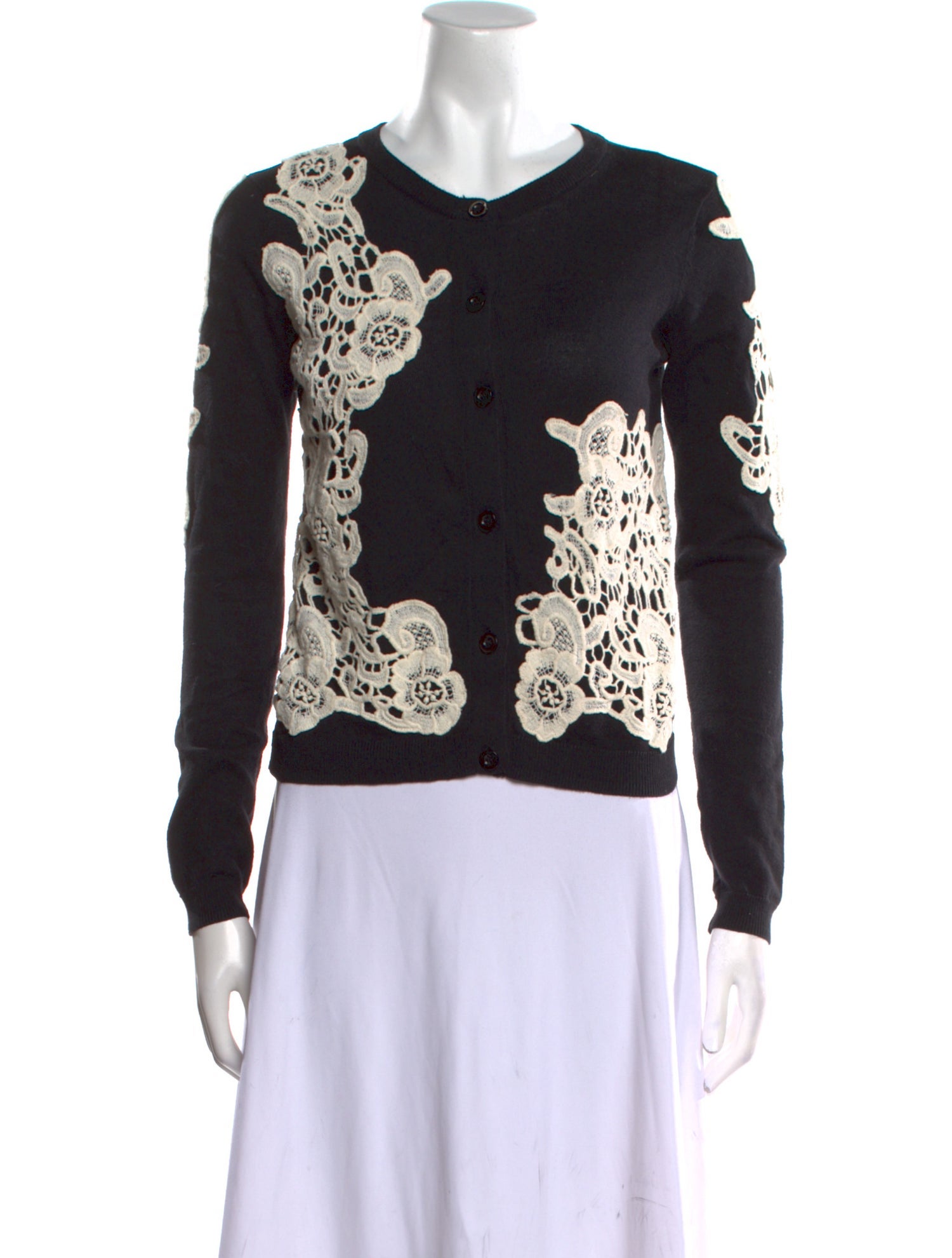 Alice + Olivia Floral Print Crew Neck Sweatshirt