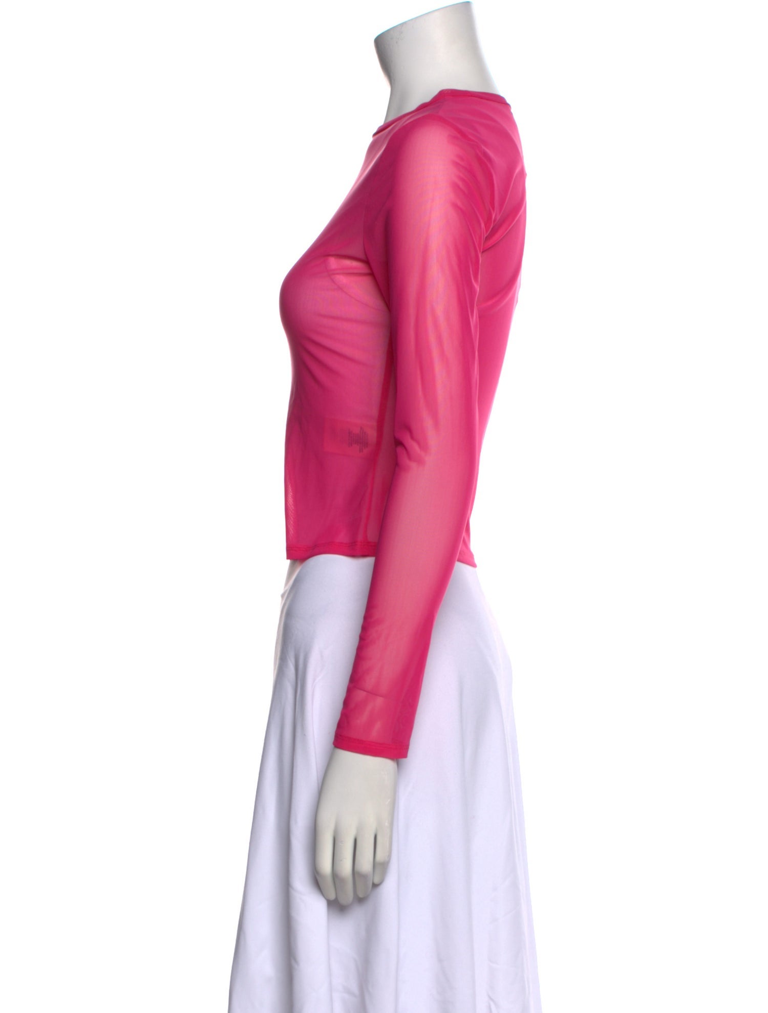 Alice + Olivia Bateau Neckline Long Sleeve Crop Top