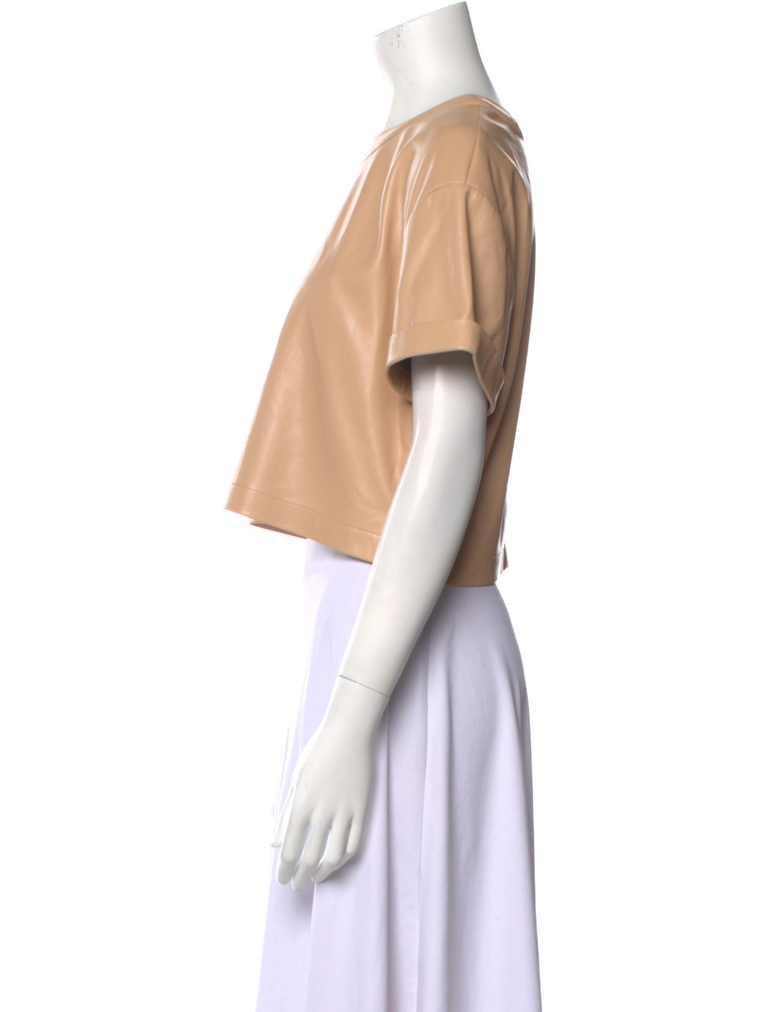 Alice + Olivia Crew Neck Short Sleeve Crop Top