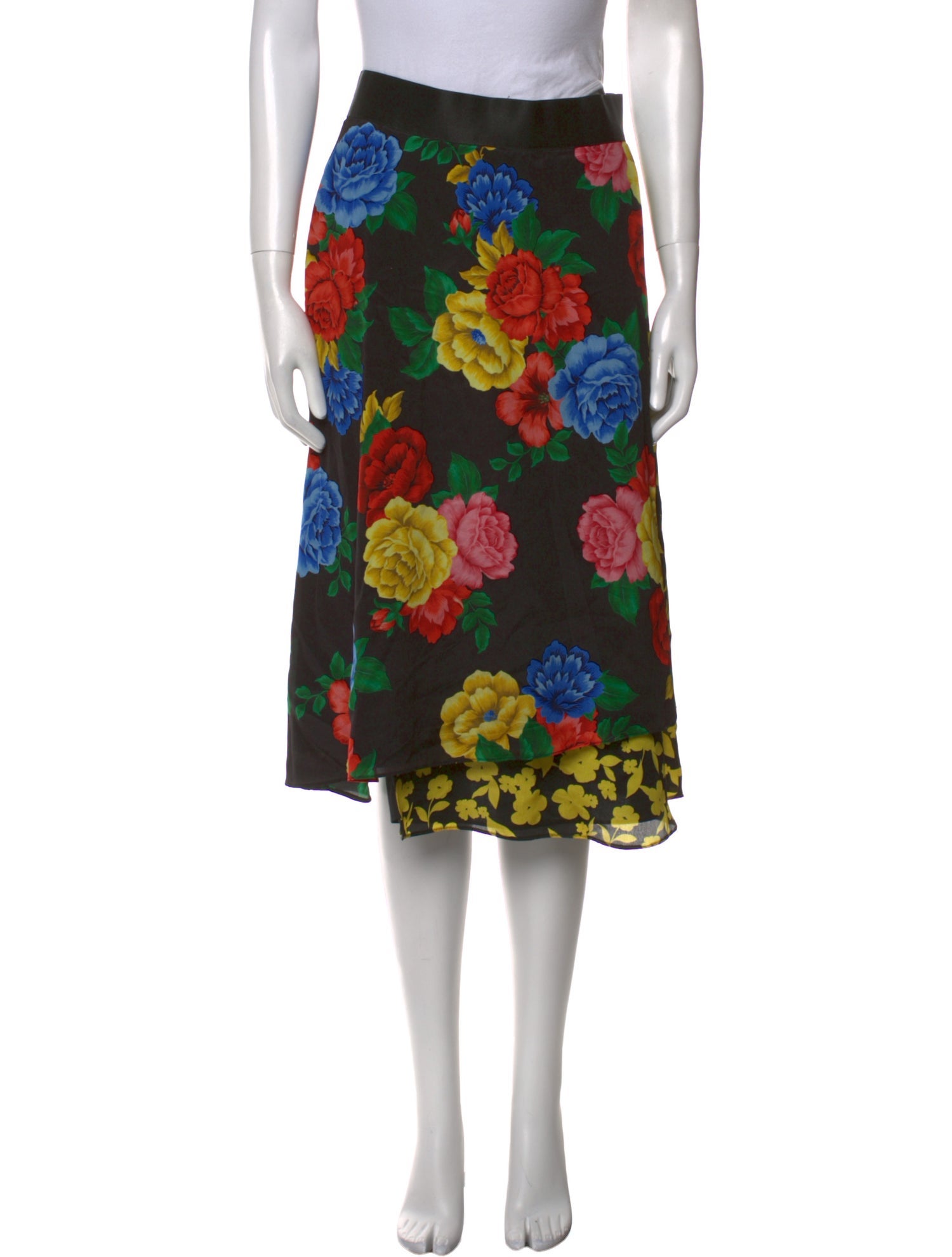 Alice + Olivia Silk Knee-Length Skirt