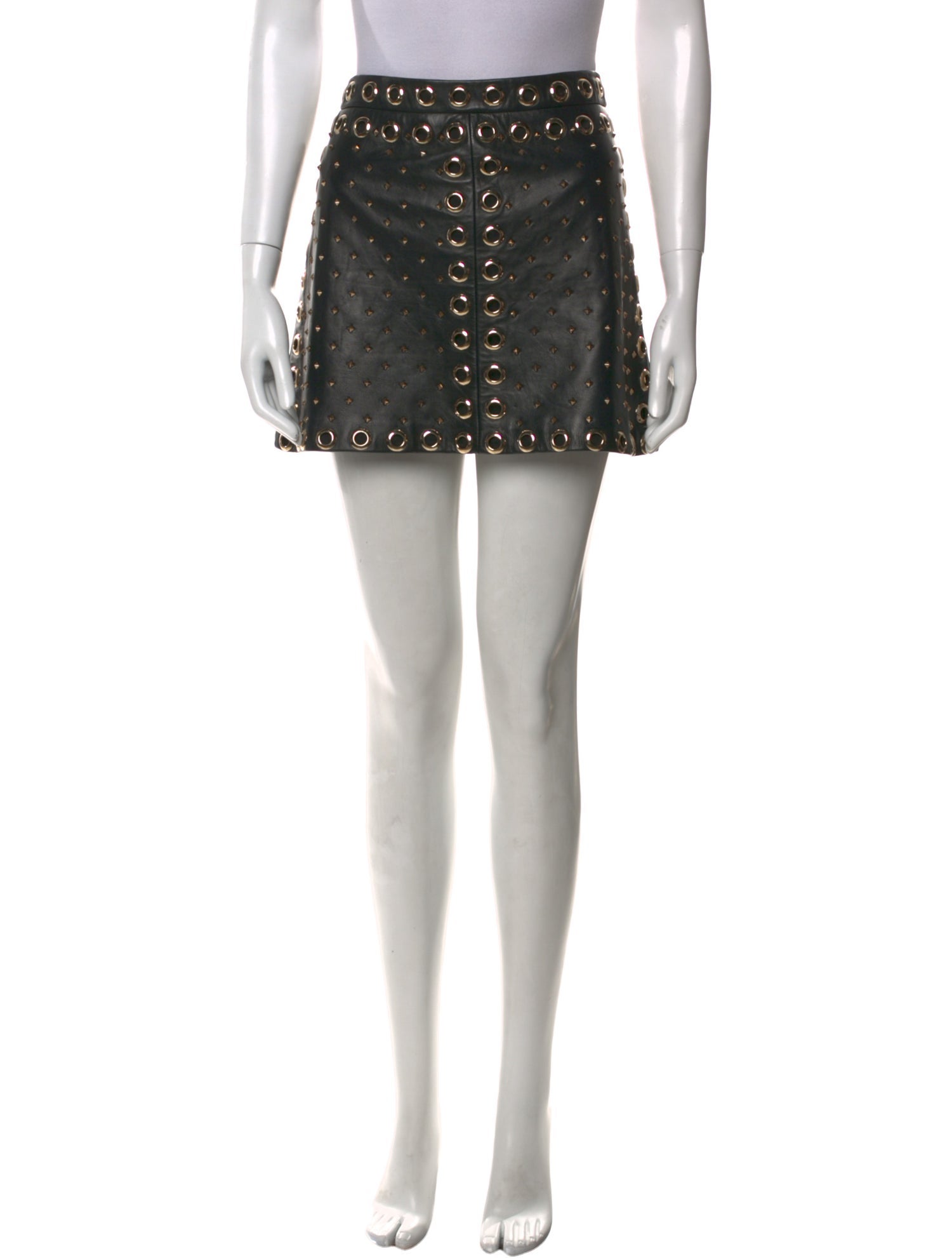 Alice + Olivia Lamb Leather Mini Skirt