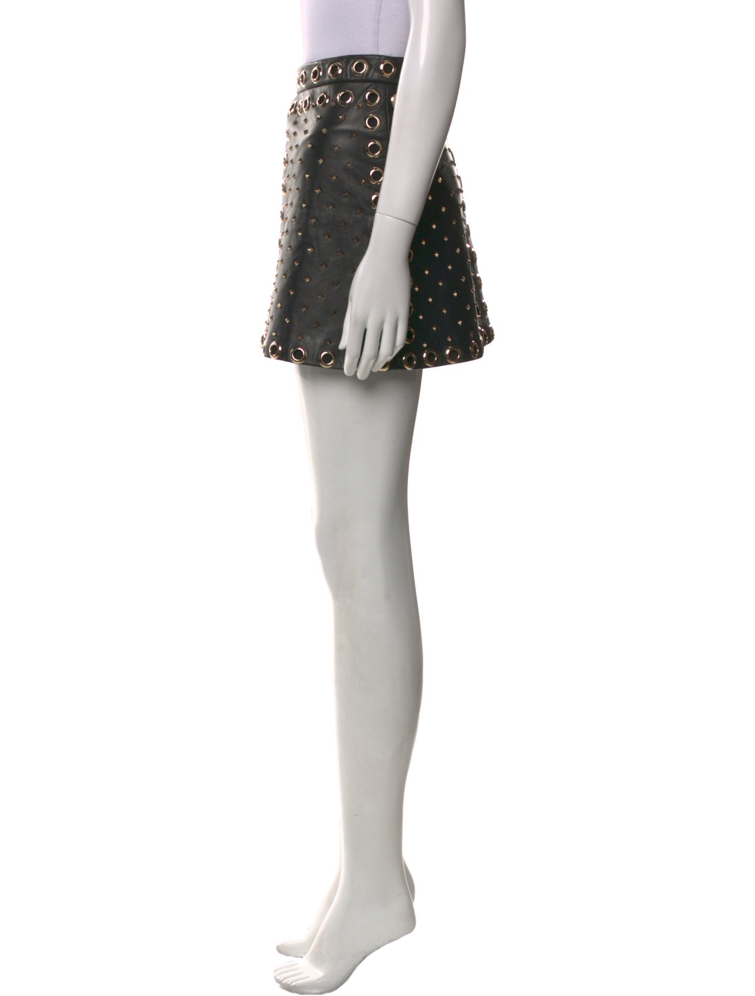 Alice + Olivia Lamb Leather Mini Skirt