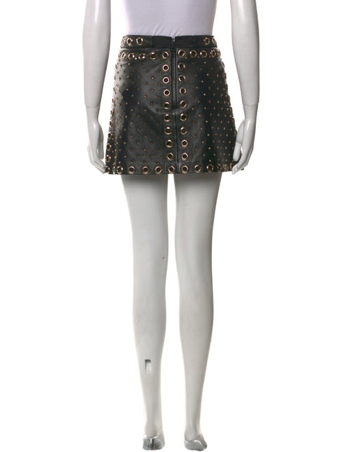 Alice + Olivia Lamb Leather Mini Skirt