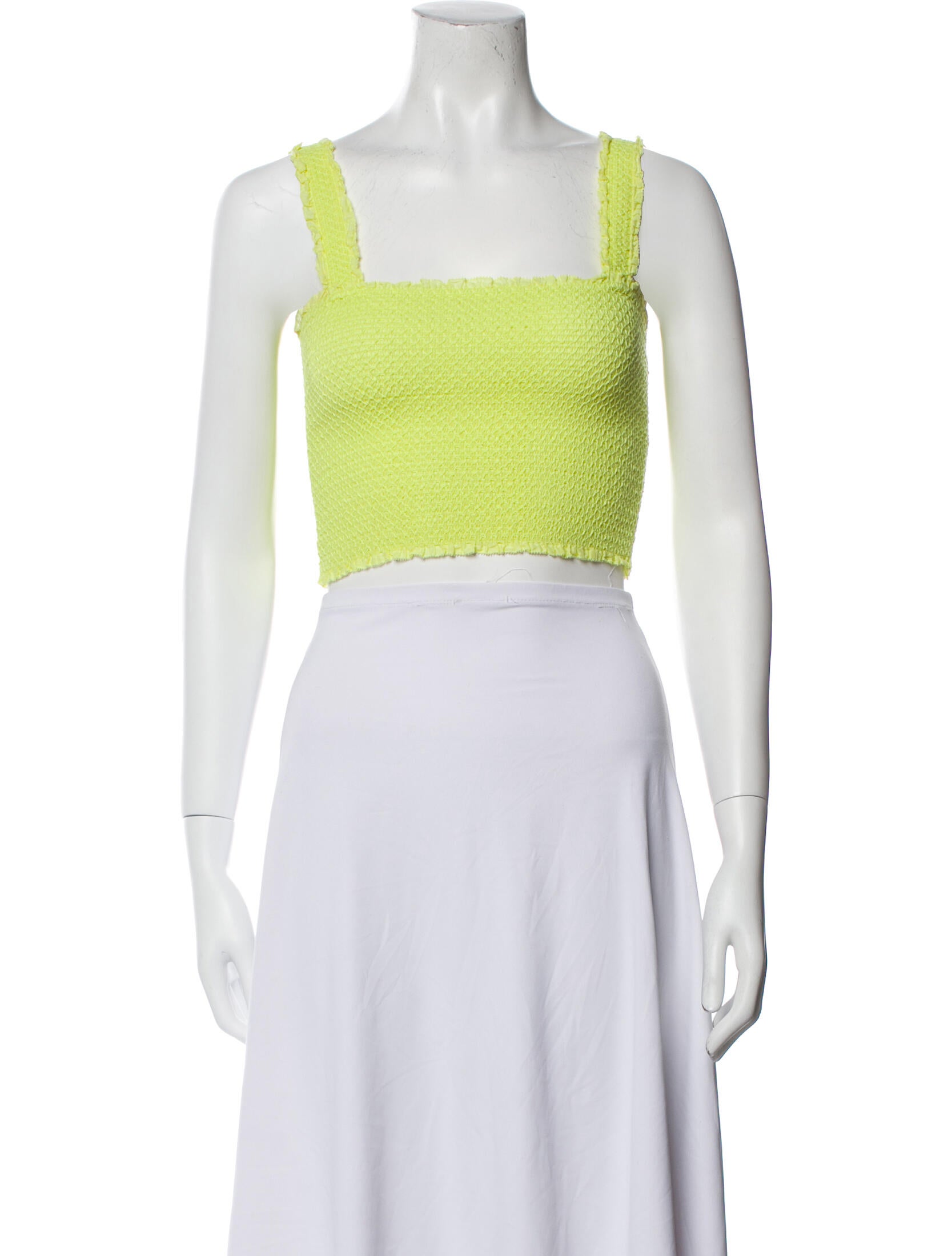 Alice + Olivia Square Neckline Sleeveless Crop Top