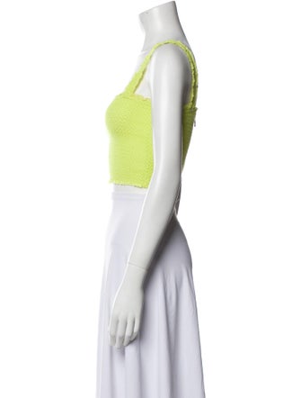 Alice + Olivia Square Neckline Sleeveless Crop Top