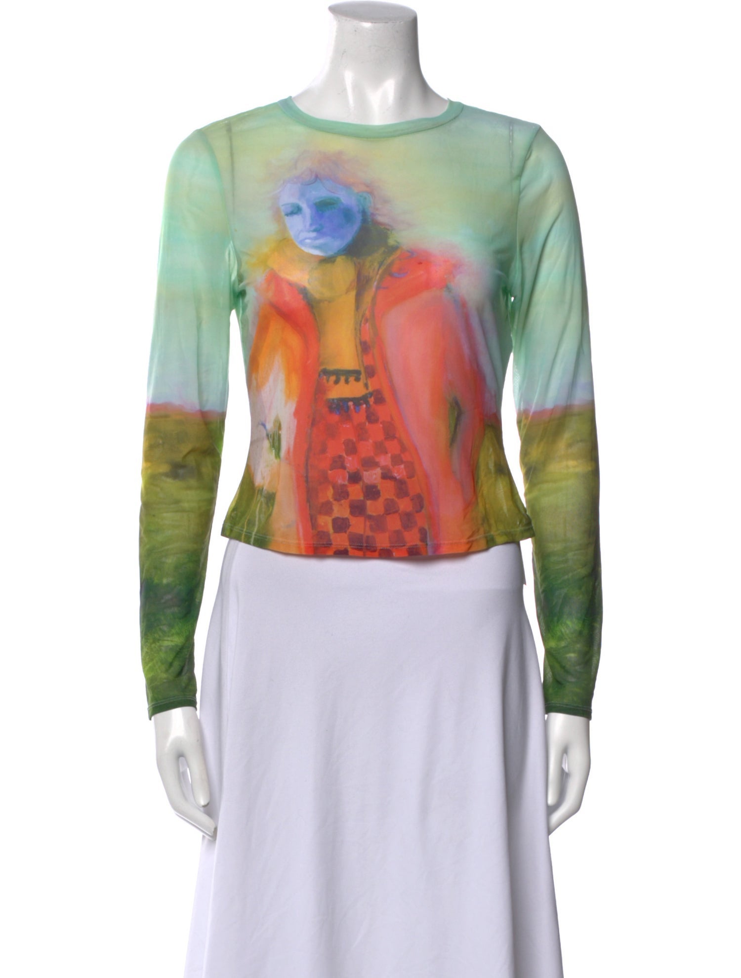 Alice + Olivia Graphic Print Scoop Neck T-Shirt