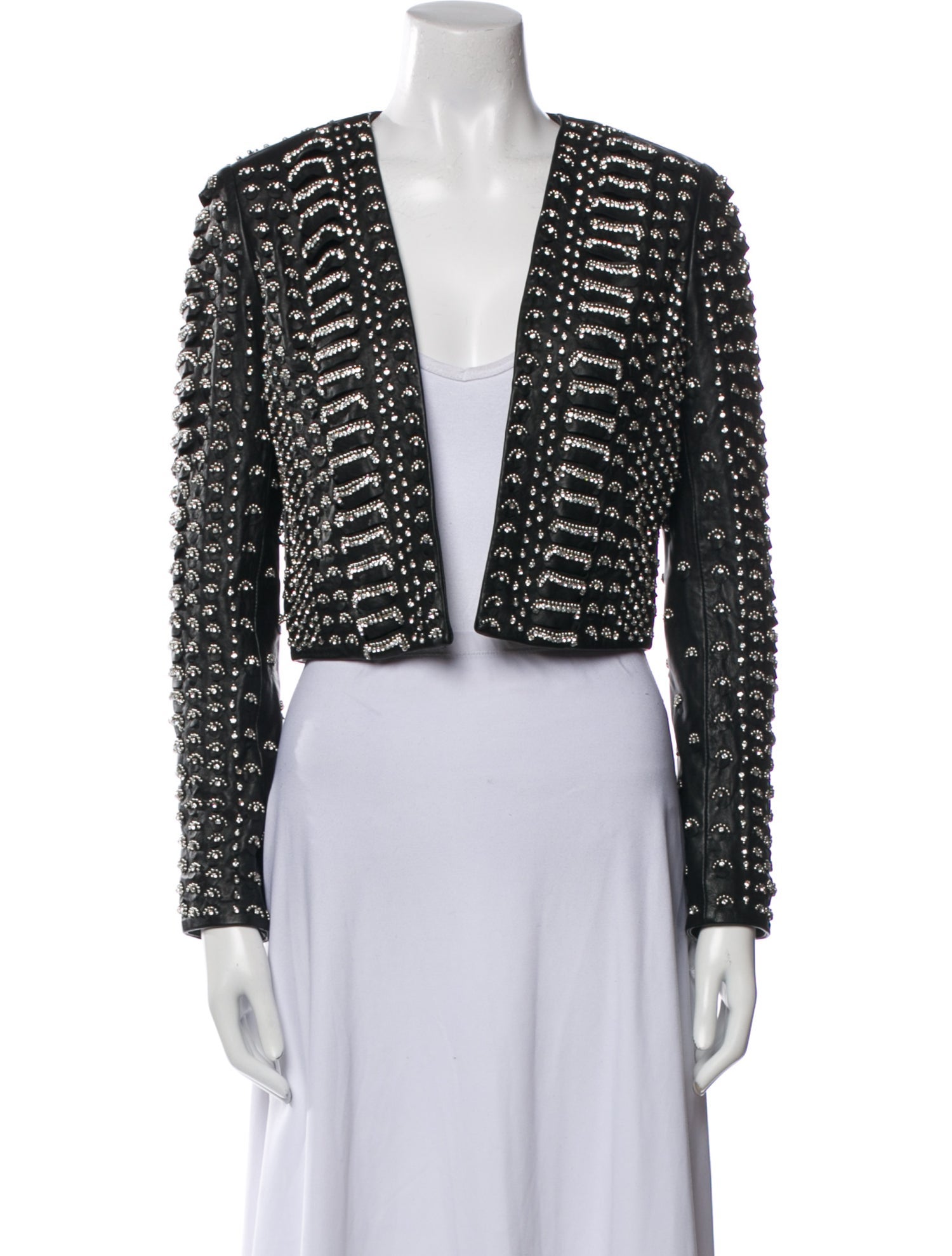 Alice + Olivia Leather Patterned Evening Jacket w/ Tags