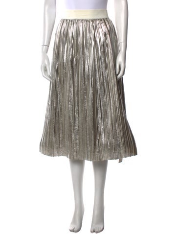 Alice + Olivia Skirts Pleated Accents Midi Length Skirt US 4 | S