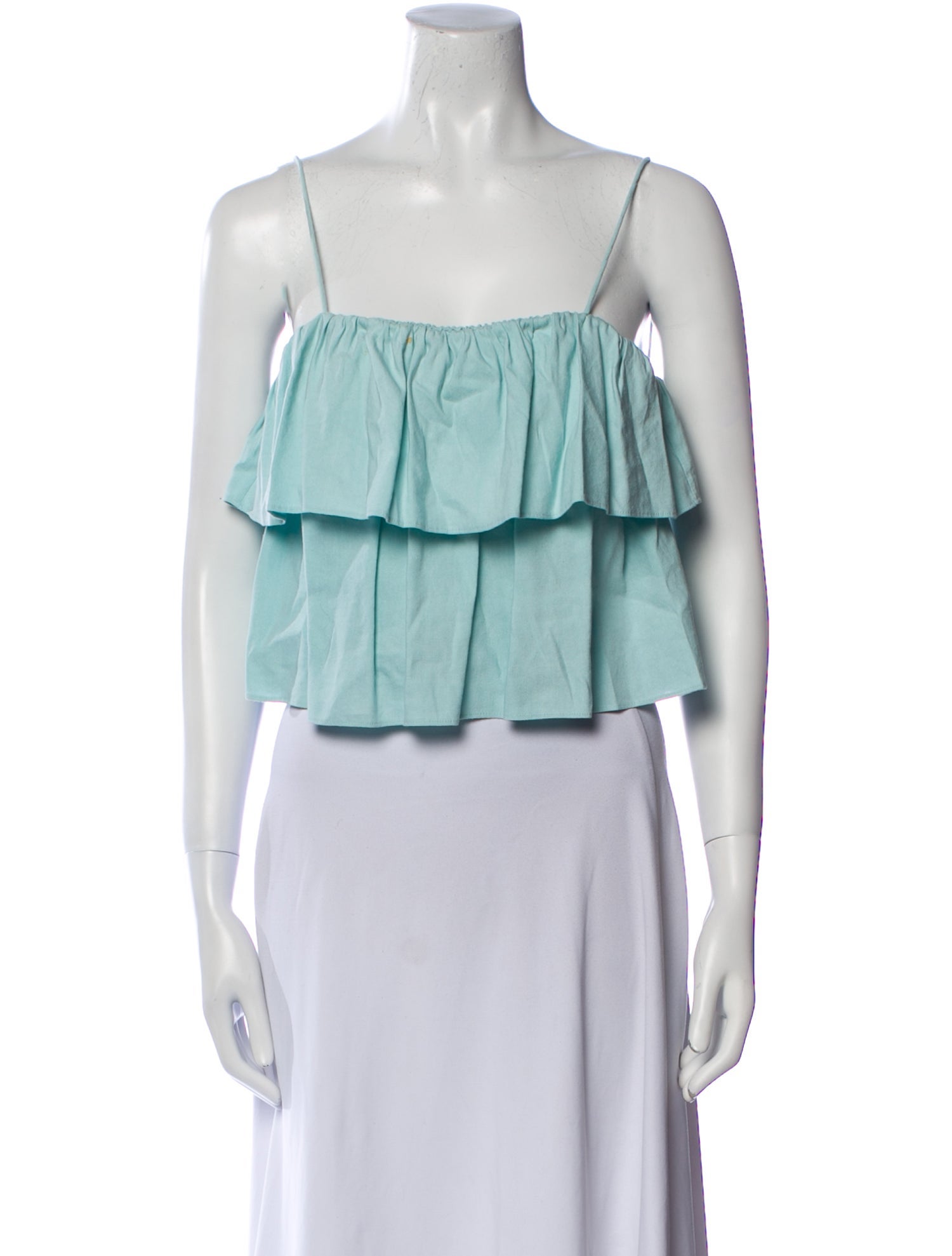 Alice + Olivia Square Neckline Sleeveless Crop Top