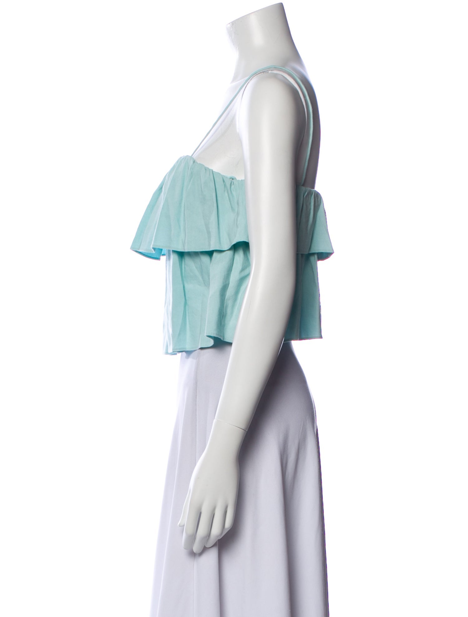 Alice + Olivia Square Neckline Sleeveless Crop Top