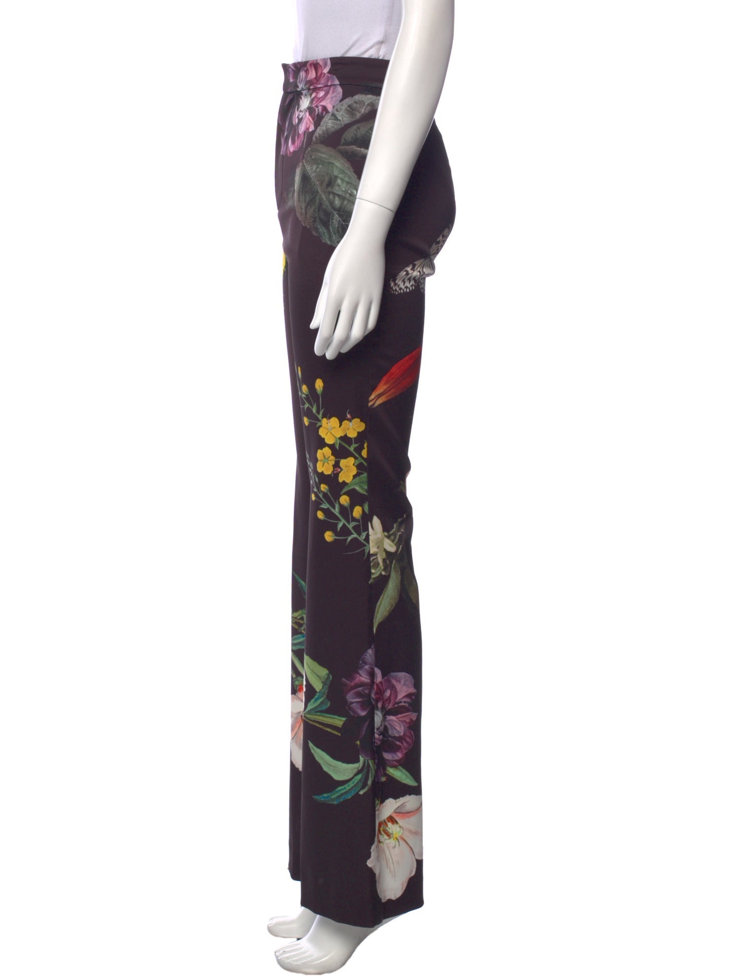 Alice + Olivia Floral Print Wide Leg Pants